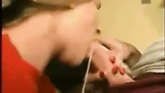 Vintage Video - Blonde Wife Spilling Cum During Blowjob