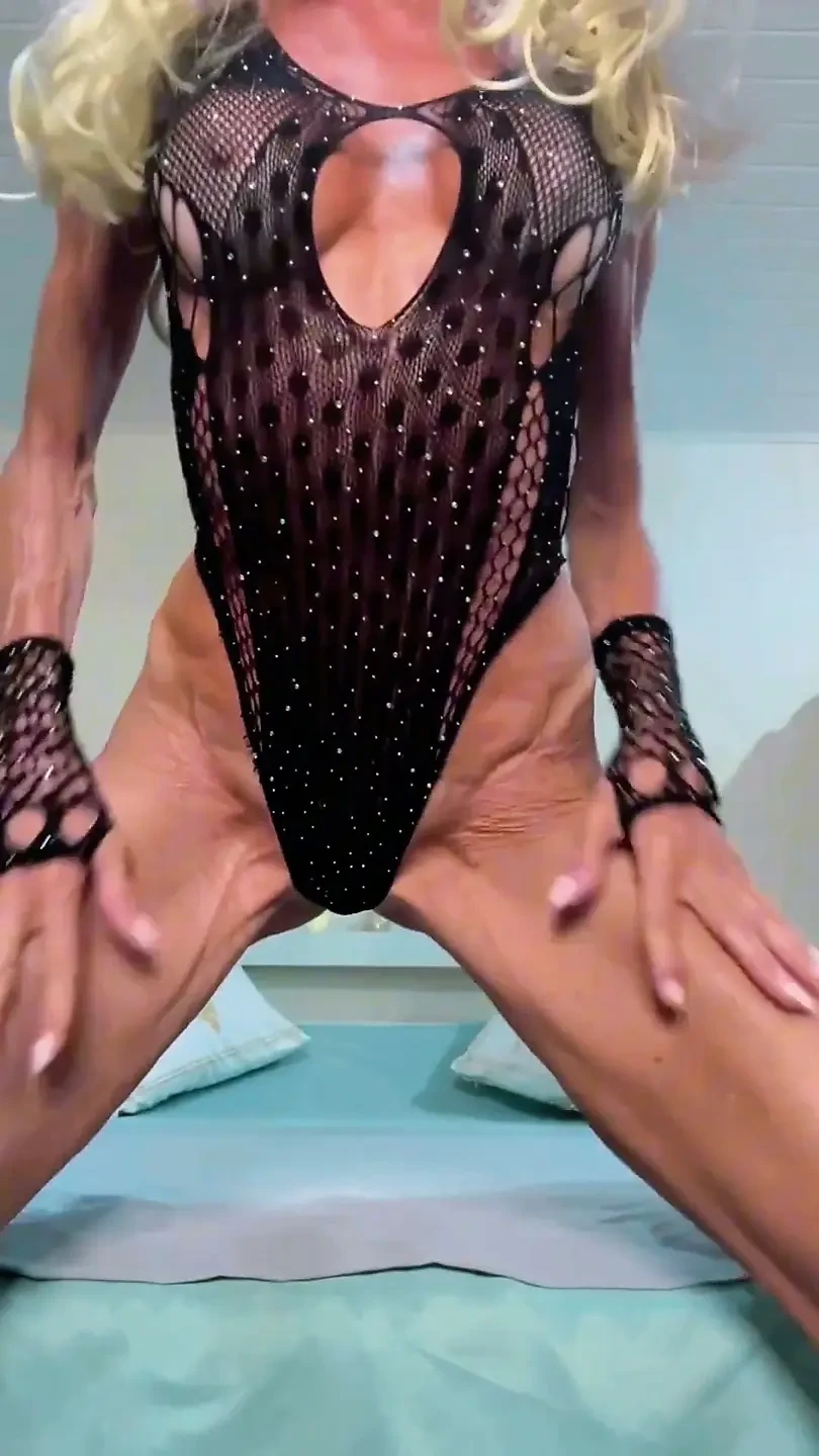 Blonde Sexy Barbie MILF Wearing Perfect Body Stockings