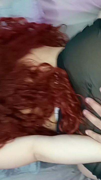 Curly Redhead PAWG in Mini Skirt Gets Her Wet Pussy Filled Raw in Pink Room POV | Clip 1