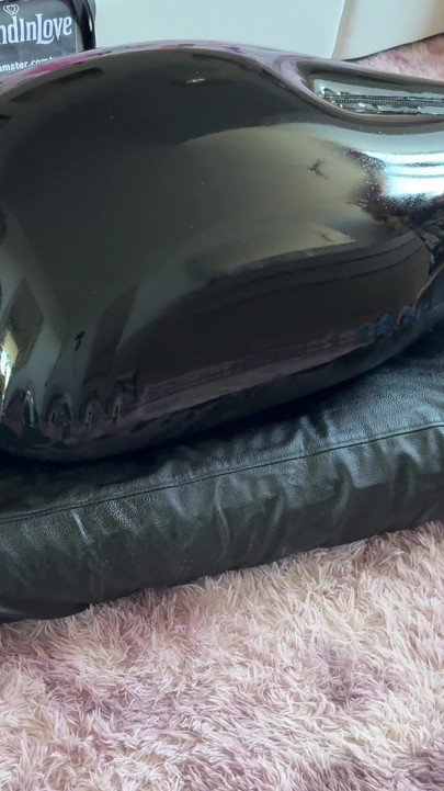 Wife drives her husband crazy with ESTIM in Inflatable Full Body Latex Bondage Bag - Exreme Edging. Restricted Breathing Gagged | Clip 3