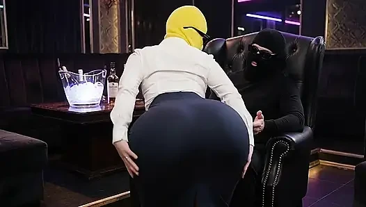 Sexy Secretary Dancing and Twerking for Her Boss