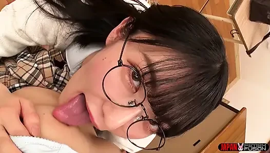 Bound Wrists, Tongue on Stiff Nipples, a Wetting Accident Under Her College Skirt. Chiharu Explores Aoi’s Senior Dominance.