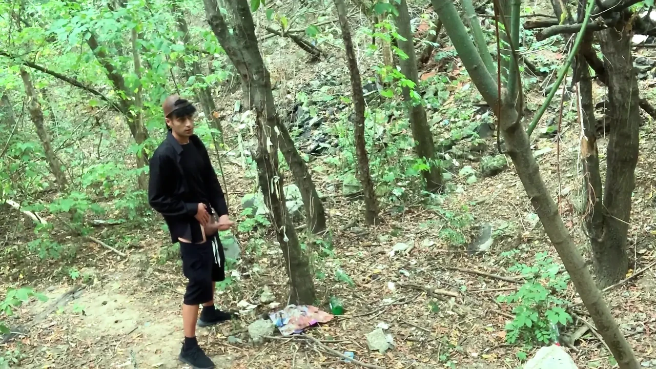 I Jerk and Cum at a Cruising Area, Where Condoms Are on the Tree and Pornmagazines on the Ground