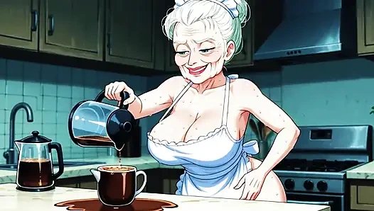 Ai si wanita dewasa dengan toket besar lagi asik ngentot di dapur