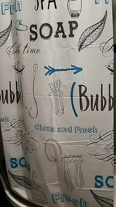 Big Dick Gay cums while showering
