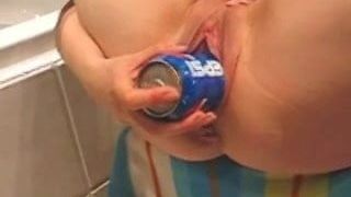 Bottle in pussy