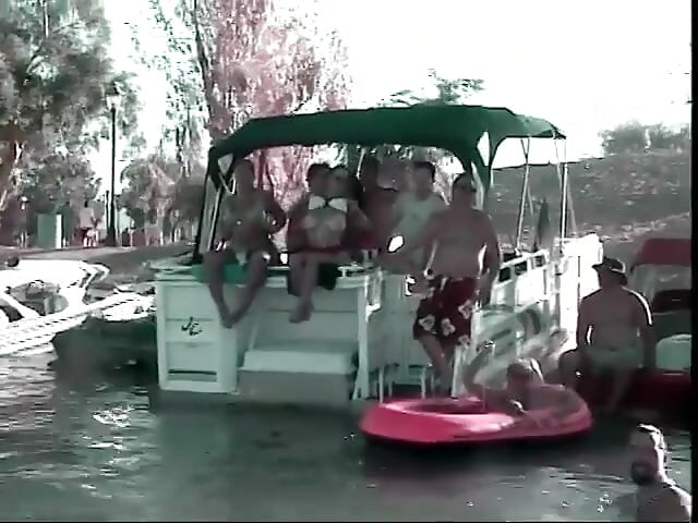 Sexy brunette MILF gets hard anal on a boat