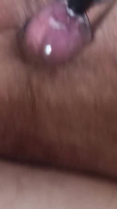 Fat hairy FtM pumps pussy and clit (18y) | Clip 1