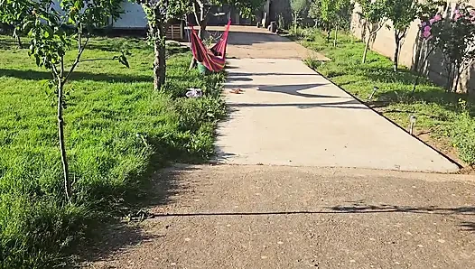 Stepfather Fucks His Stepdaughter Outdoors While His Wife Is Not at Home Anal!!