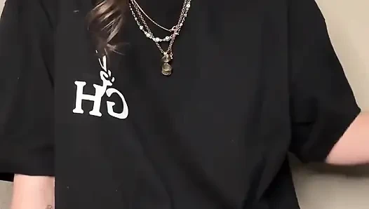 Smoking in Fishnets, Teasing You with a Peek of My Pussy