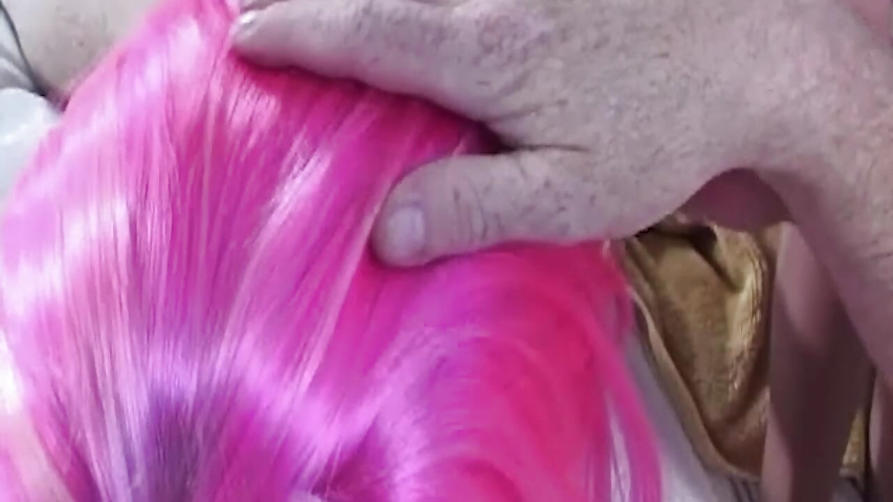 Mature Pink Haired MILF Rides Hard Cock Deep