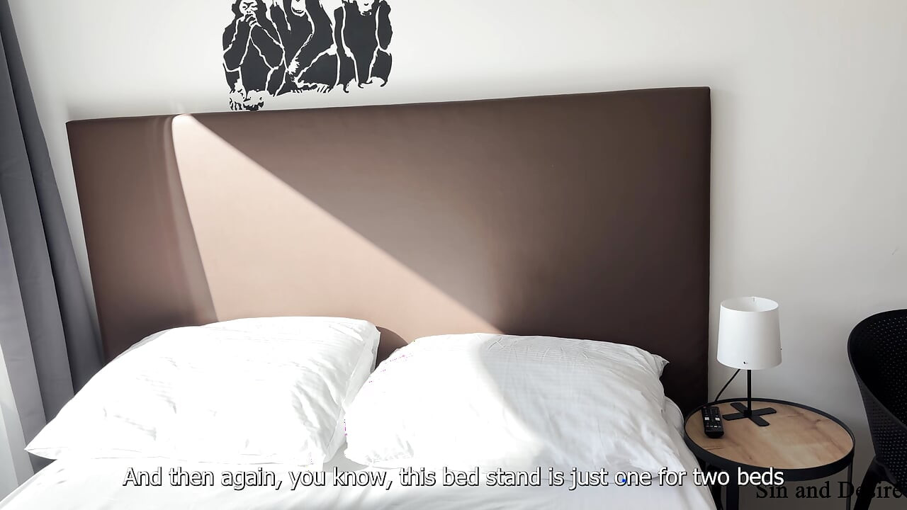 "Sharing is caring." PAWG stepmother shares the hotel bed and her pussy with a stepson