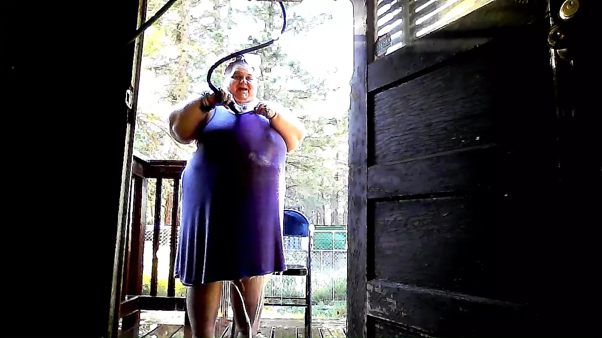 Showering in the water hose. pt 4 (Last part)