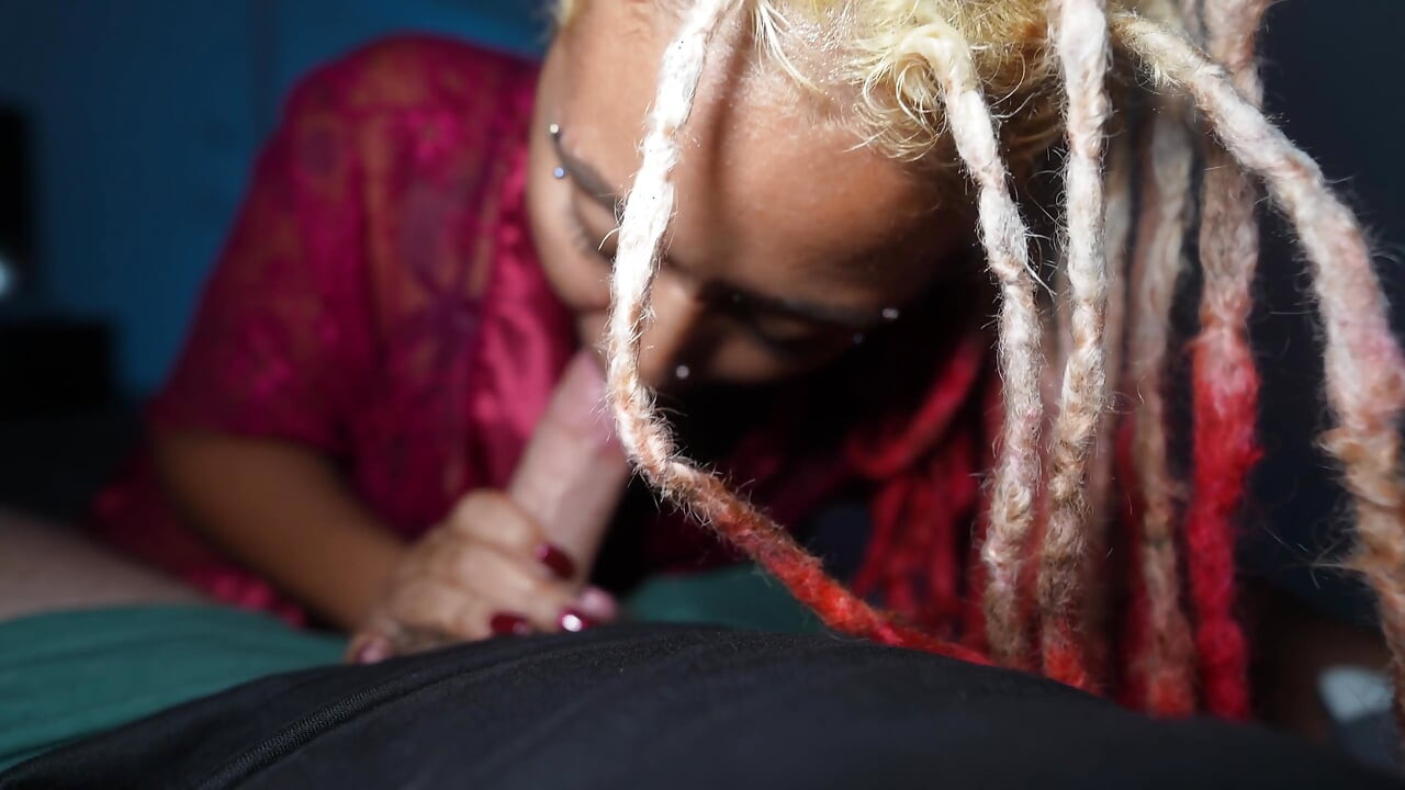 POV Quickie Creampie Before Bed - Pretty Mixed Girl with Dreads & Big Ass
