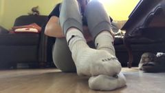 Apestoso calcetines pov lesbianas