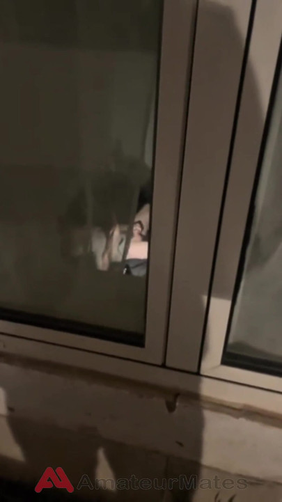 Boy Caught Jerking-off on His Bed Through the Street Window
