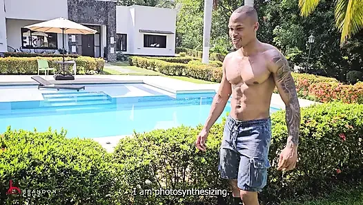 My busty boss and her big-bootied friend swallow my cock in an outdoor threesome - Brandon Cruz