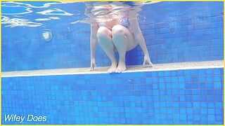 Wifey wet shirt best of video compilation - Wifey braless and wet in the pool.