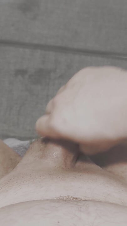 Horny young man in the bathroom