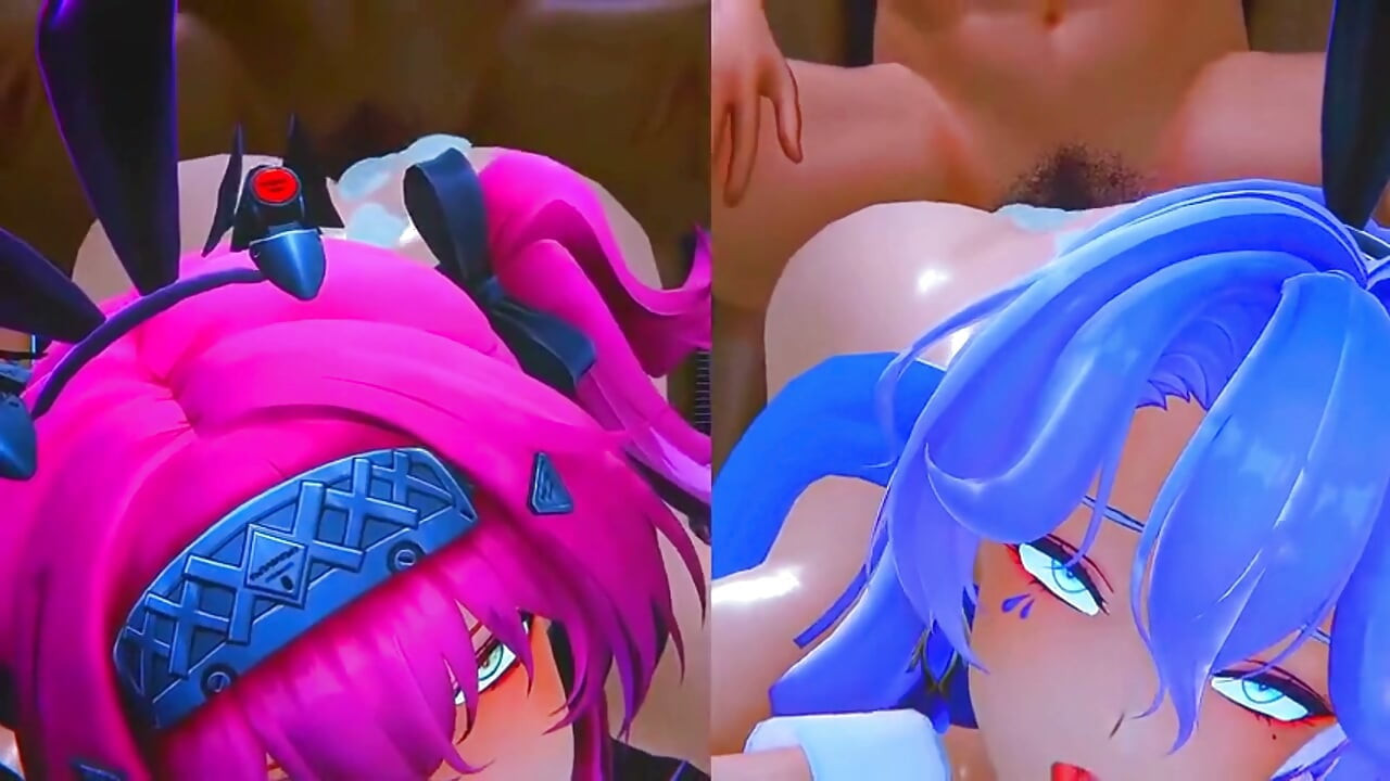 Wuthering Waves - Cantarella e Lupa Gangbang Hardcore - Animações Hentai 3D
