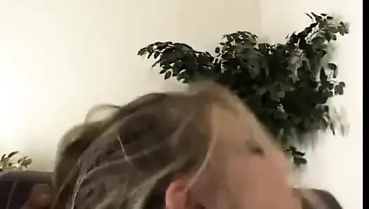 Blonde sucks cock and gets dp'd by two men
