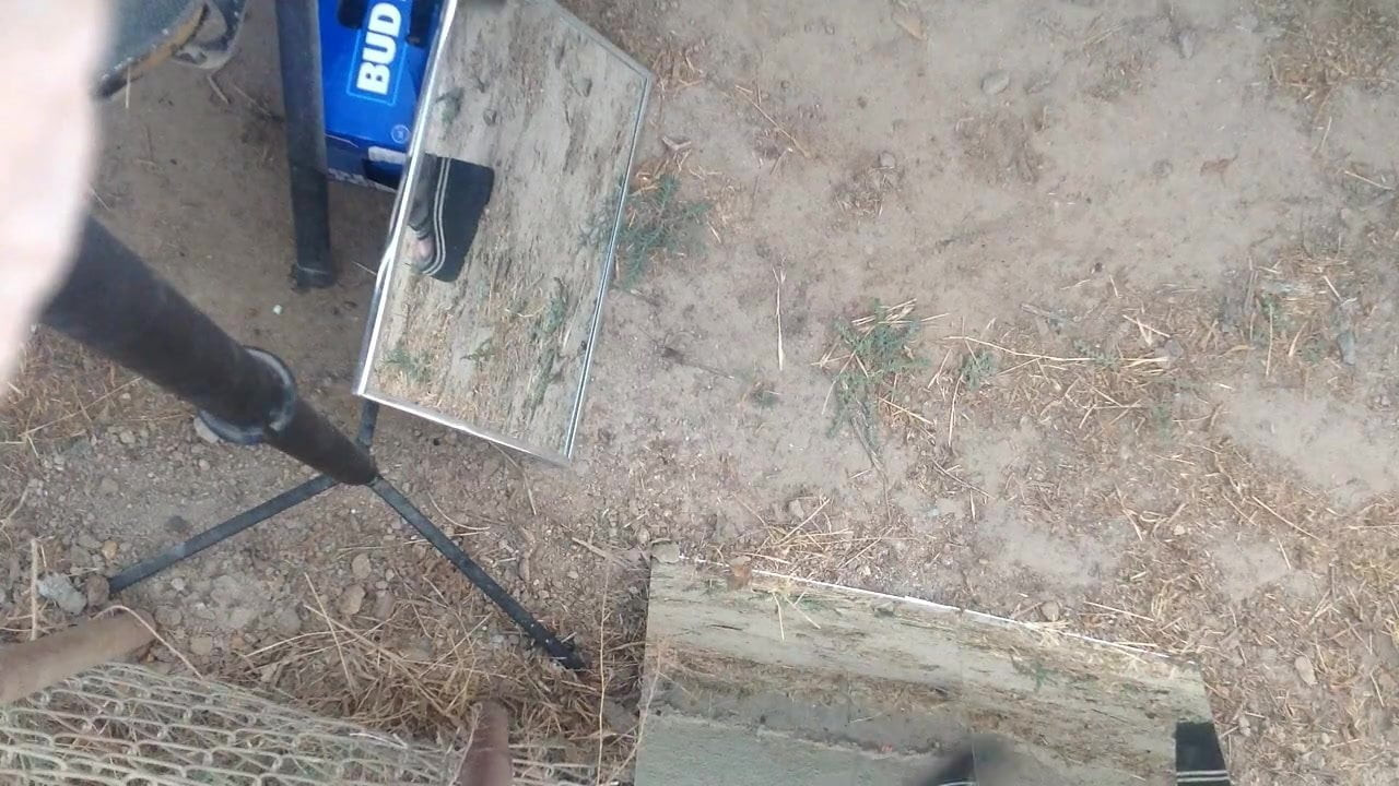 ( vid 2 )wearing cumed sandals