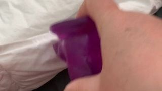 Squirting 4 times on my dildo