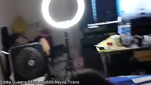 My first time having a threesome on Stripchat live with Babyluna949 and Reyna Tirana Footjob amateur Argentina Part 6