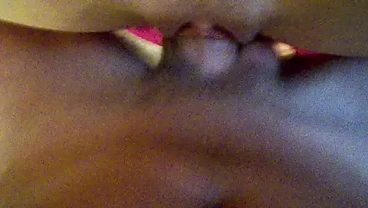 I try so hard to take this huge uncut cock all the way inside me and down my throat, this is also my first ever creampie!