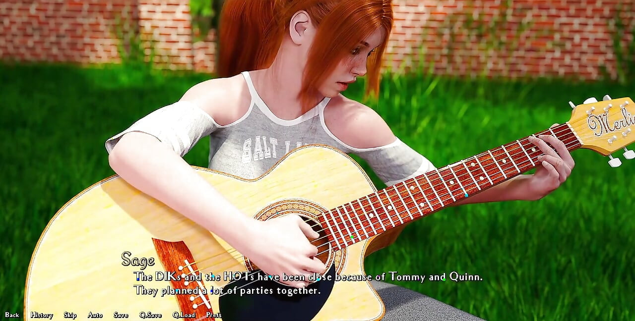 Seks anal ganas sama cewek semok rambut merah sambil belajar fingering gitarnya!
