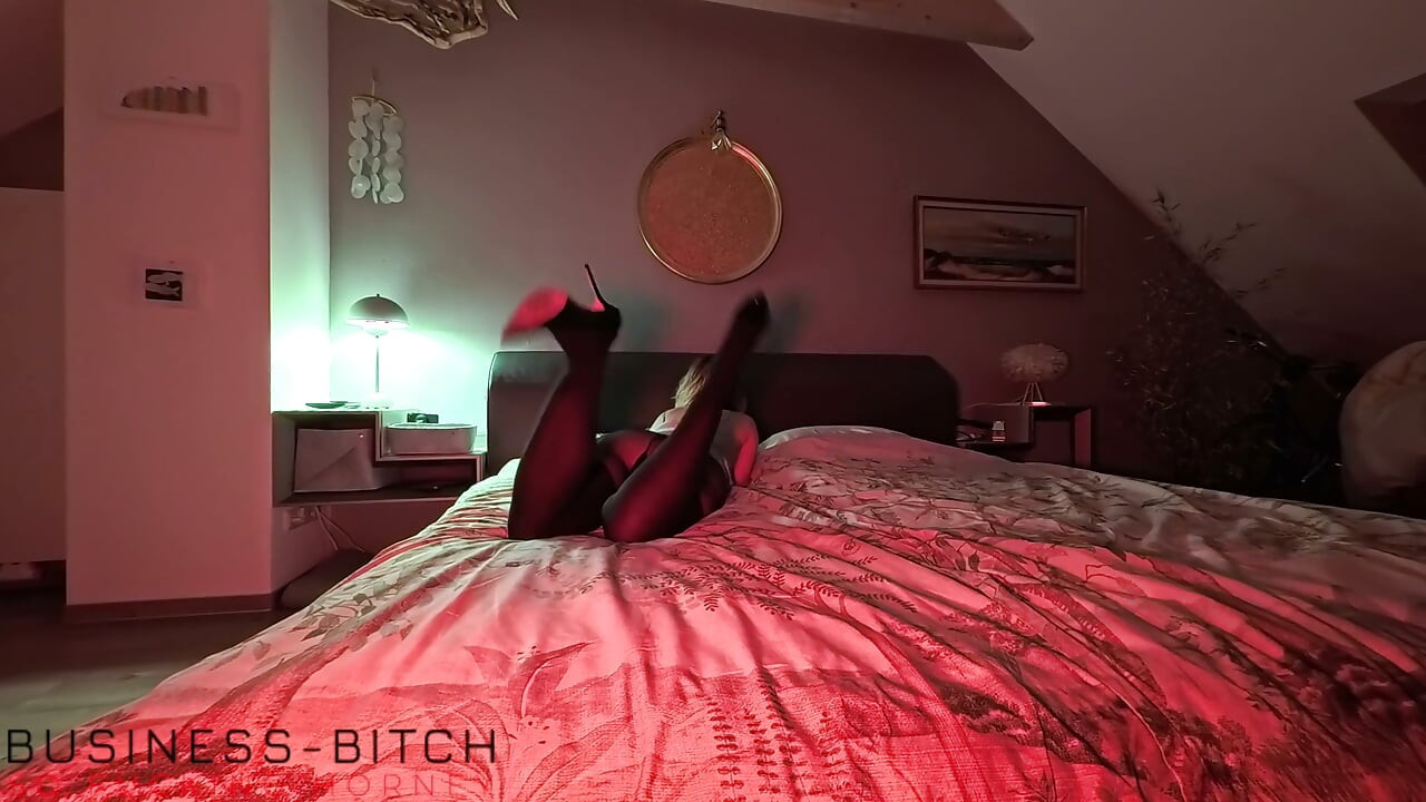 Hot Secretary in Sexy Pantyhose, Grey Silk Top and High Heels Rides Boss Cock for Cum in Nylon - Business-bitch
