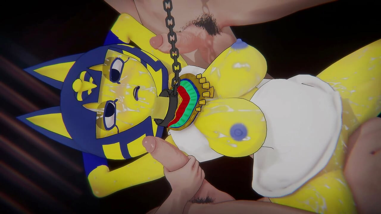[animal Crossing] - Ankha Entering the Zone (riding the Villager & POV Zone Dance) (4k/60fps)