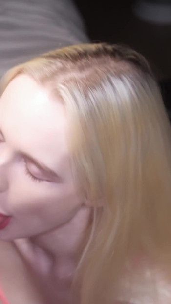 Cute Sexy Blonde Sucks, Fucks and Gets Her Pussy Filled with Cum - Creampie