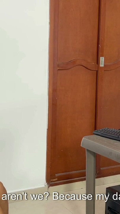 I masturbate watching hot videos while my big stepbrother watches me and fucks me with his huge penis | Clip 1