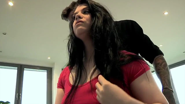 The slut likes it when her pussy gets fucked and slapped