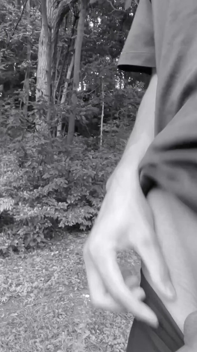 A young boy with a small foreskin exposes himself in the woods | Clip 1