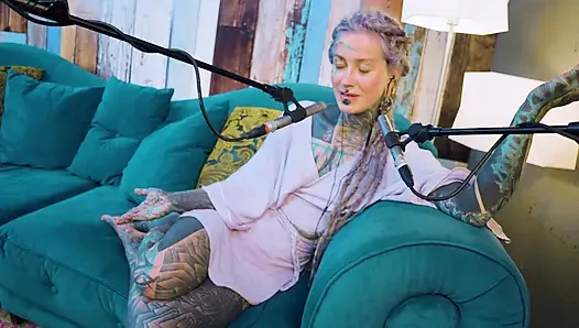 I talk about A - authentic - ASMR - Podcast - Talking - tattoo girl model goth punk dreadlocks