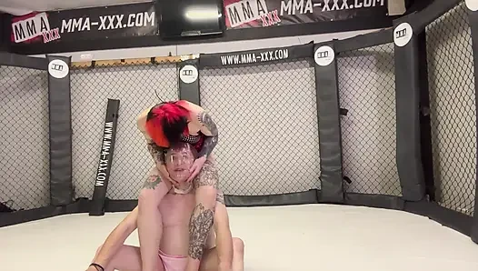 Pvc Stepmommy Torments Sissy in Mma Cage - Thigh Control & Humiliation