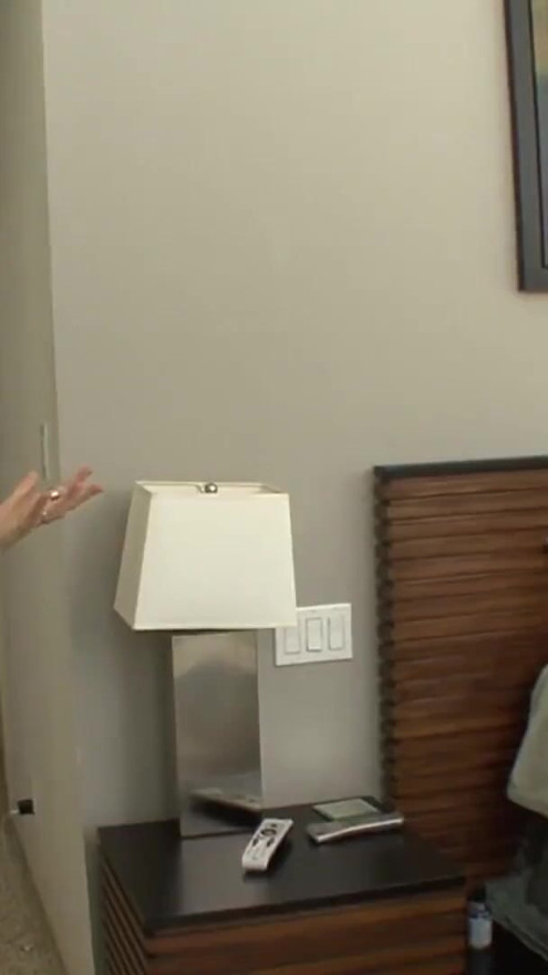Busty blonde Mature in Nylons caught the guy masturbating | Clip 1