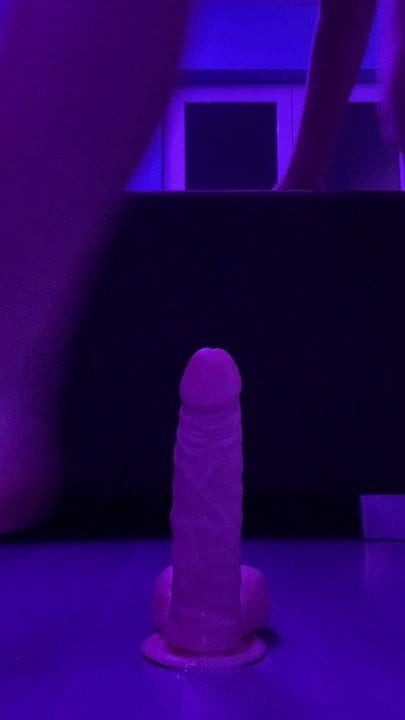 Riding a hard Dildo