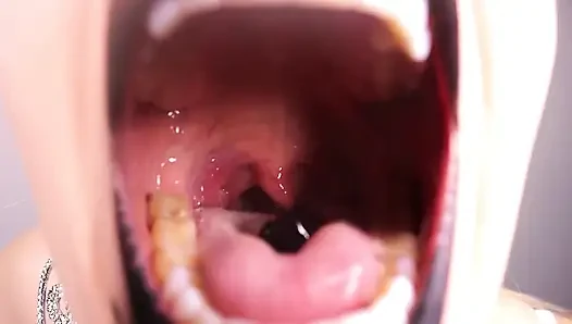 Giantess Swallowing Her Shrinking Slaves in Front of the Eyes of Her New Food-targets!