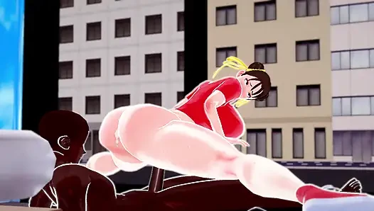 CHUN-LI ТРАХАЕТСЯ С БОЛЬШИМ ЧЕРНЫМ ЧЛЕНОМ И ЗАБЕРЕМЕНЕЕТ