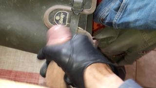 leather glove jerk