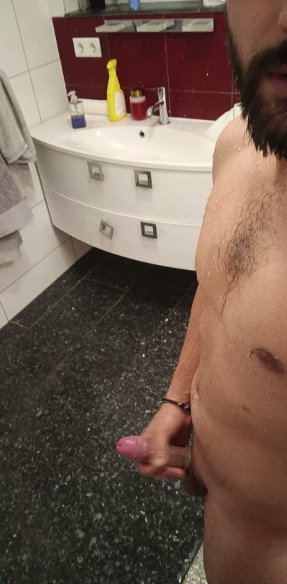 in the bathroom