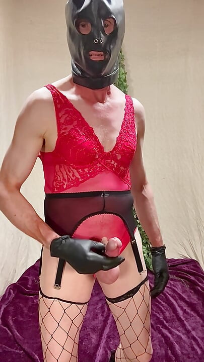 Randy Male Pulls His Hard Penis In Stockings
