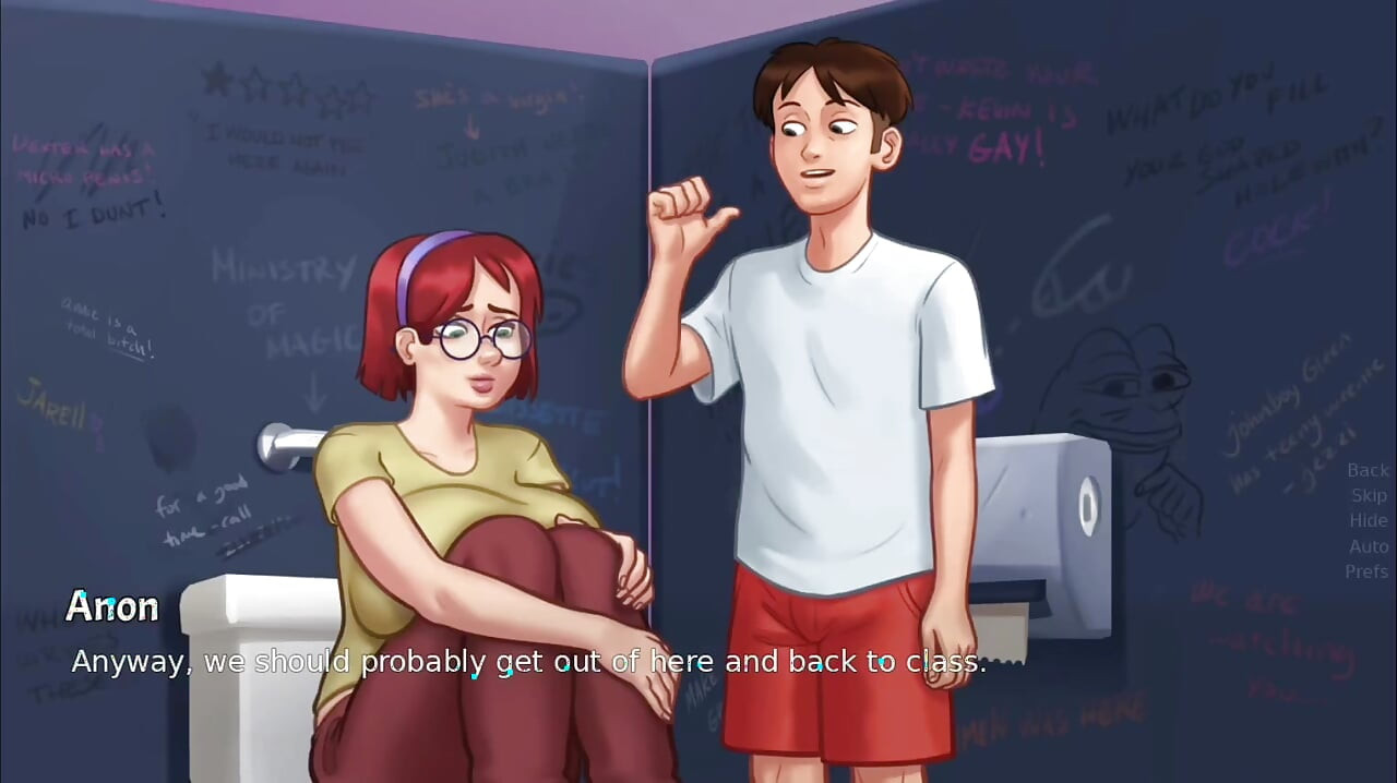 Judith loves Anon to keep her company - summer time saga gameplay