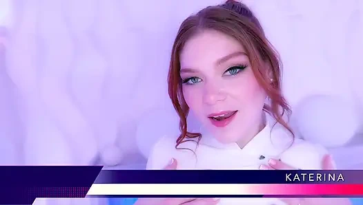 Baştan çıkarıcı Katerina Deville yutma salonunun yanında duruyor