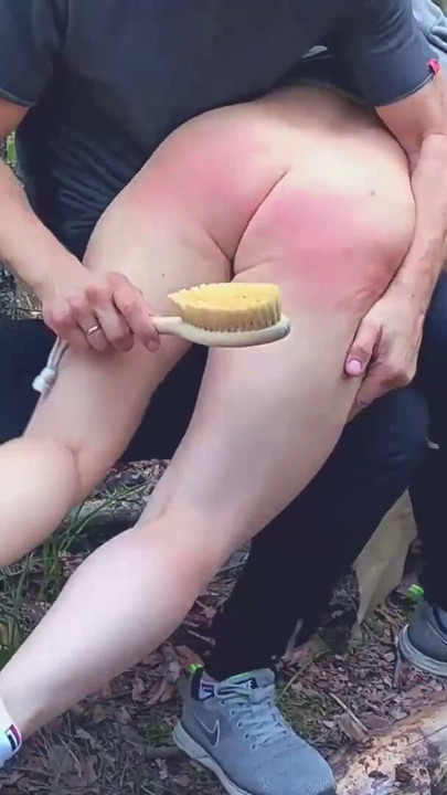 Wife spanking in the forest | Clip 1