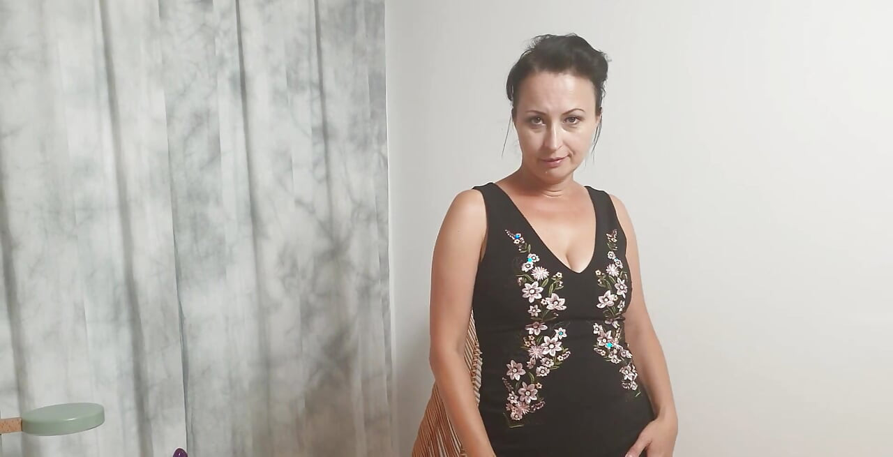 The beauty and charm of my mature, smooth and shaved cunt that was masturbated in stockings with a double ended dildo