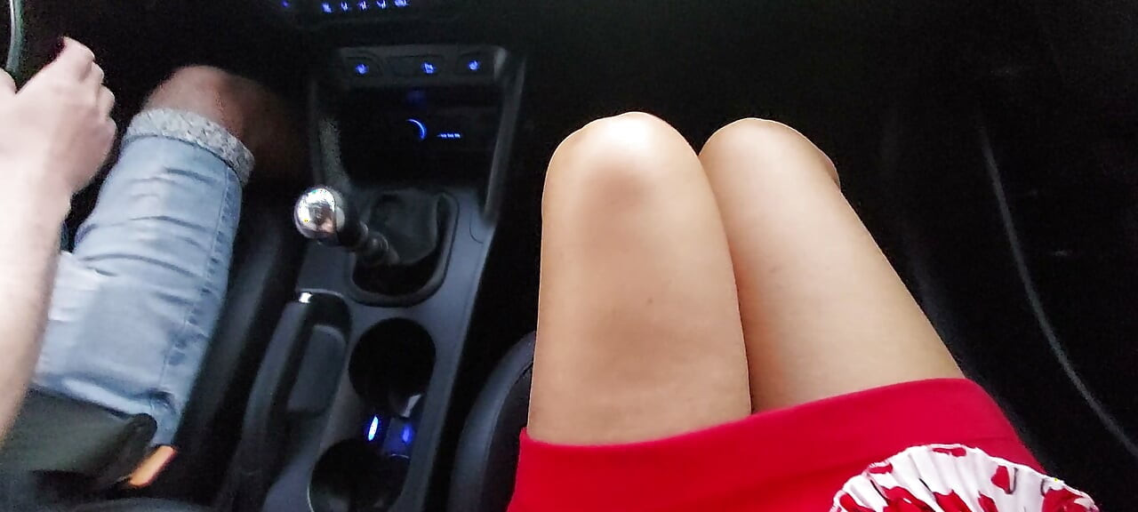 Elegant lady xStepMommyx the car on the way to the office in the morning